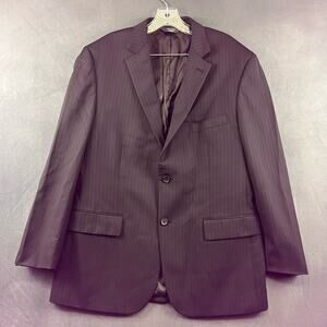 Pronto Uomo Platinum Blazer 100% Wool 44 R Suit Pin Stripe Men's 2 Button Jacket